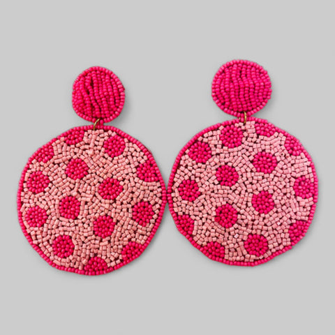 Round Beaded Earrings