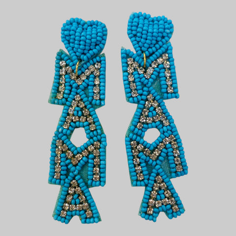 "MAMA" Beaded Earrings