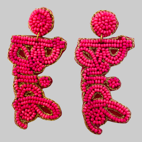 "Barbie" Beaded Earrings