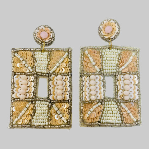 Square Beaded Earrings