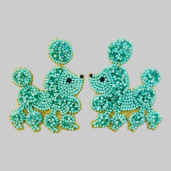 Poodle Beaded Earrings