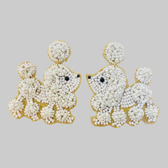 Poodle Beaded Earrings