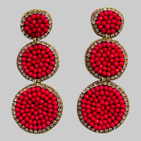 Round Beaded Earrings