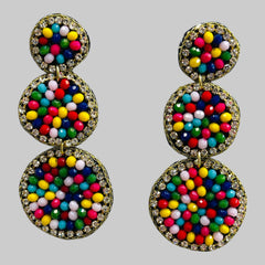 Round Beaded Earrings