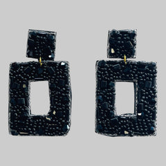 Square Beaded Earrings