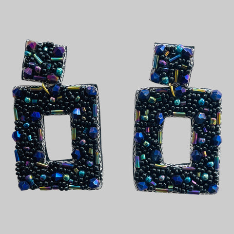 Square Beaded Earrings