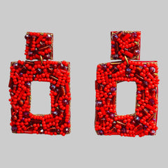 Square Beaded Earrings