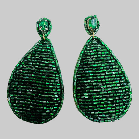 Teardrop Beaded Earrings