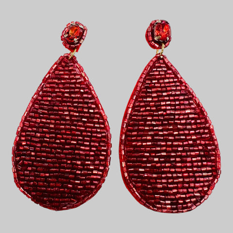 Teardrop Beaded Earrings