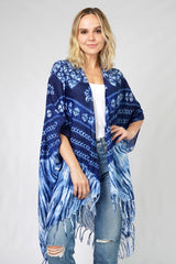 Printed Kimono - Blue