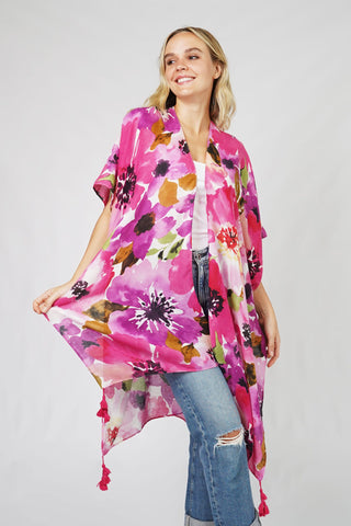 Printed Kimono - Pink