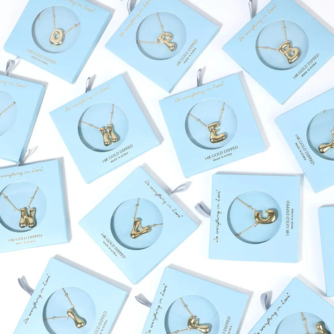 Big Bubble Initial Necklace
