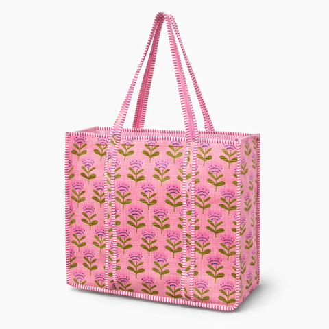 Pink Floral Quilted Bags