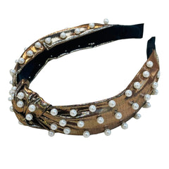 Metallic Pearl Headbands