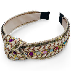 Ethnic Weave Knot Headbands Center Knotted Headband