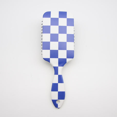 Checkered Print Hair Brush