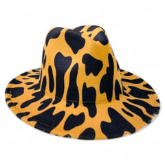 Cow Print Style Fedora Hats