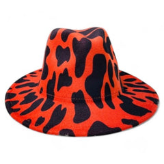 Cow Print Style Fedora Hats