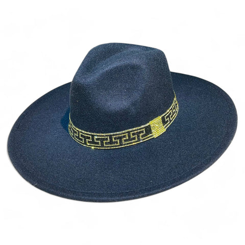 Beaded Brim Fedora Hats