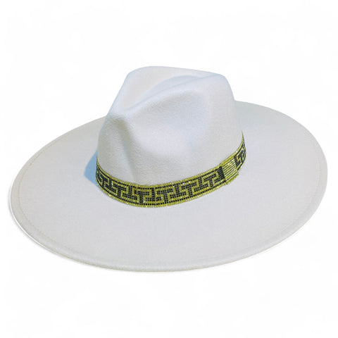 Beaded Brim Fedora Hats