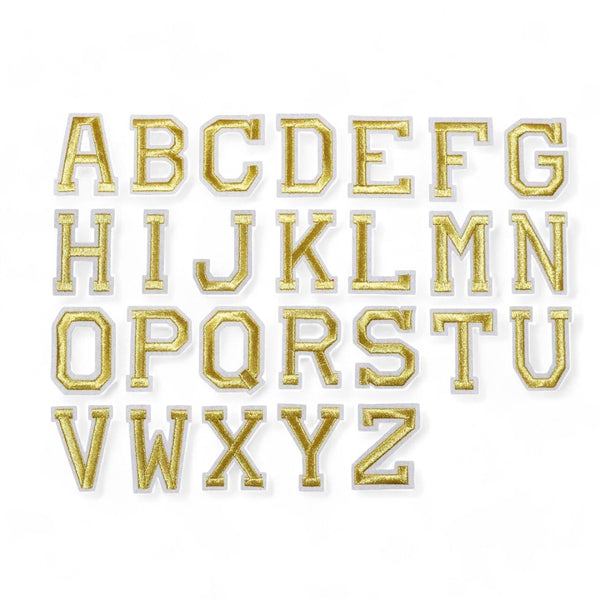 Gold Iron on Letters