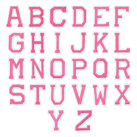 Hot Pink Iron on Letters