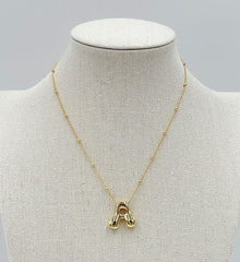 Big Bubble Initial Necklace