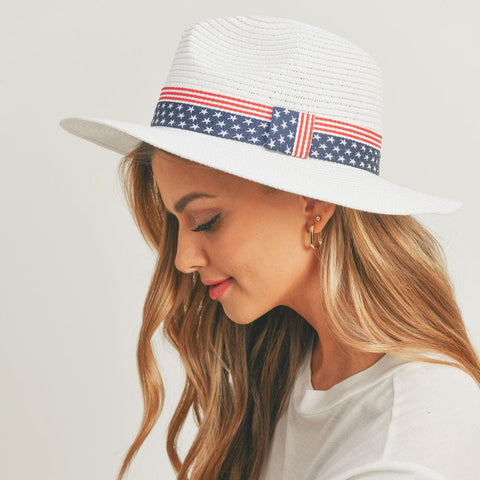 US Flag Straw Hats