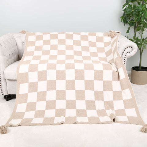 Cozy Checkerboard Throw Blanket