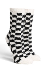 Checkered Print Mini-Crew Socks