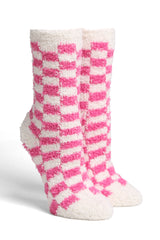 Checkered Print Mini-Crew Socks