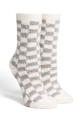 Checkered Print Mini-Crew Socks