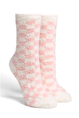 Checkered Print Mini-Crew Socks