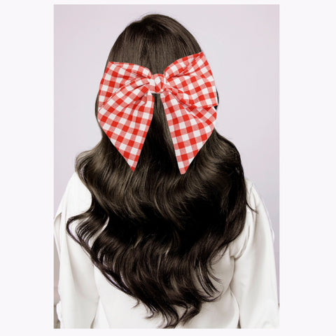 Game Day Checkered Hair Bows