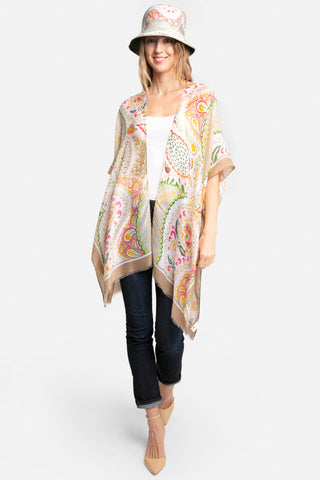 Printed Kimono - Brown