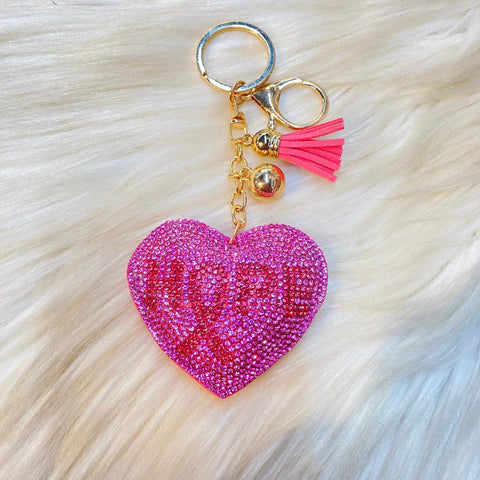 Heart Keychains - Pink hope