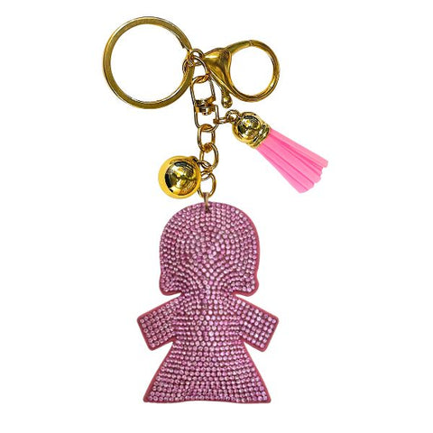 Silhouette Crystal Bling Keychain