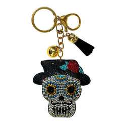 Skull Crystal Bling Keychains