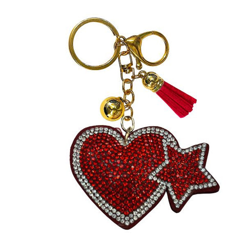 Heart Crystal Bling Keychains