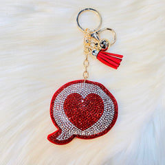 Crystal Heart Keychains