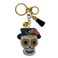 Skull Crystal Bling Keychains