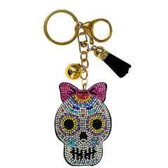 Skull Crystal Bling Keychains