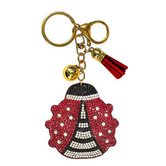 Ladybug Crystal Bling Keychains