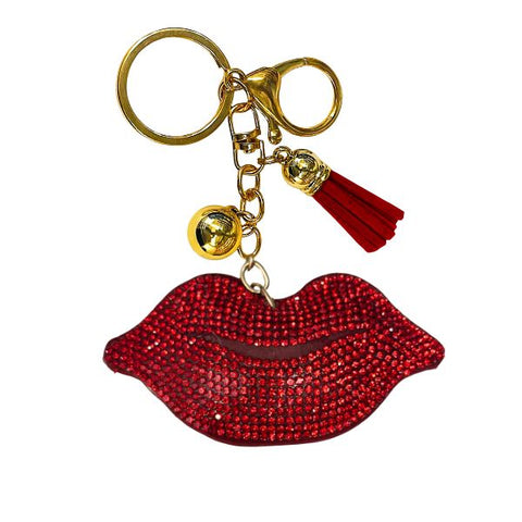 Lips Crystal Bling Keychains