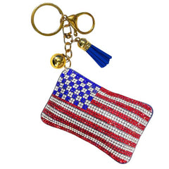 Americana Crystal Bling Keychains