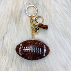 Gameday Crystal Football Keychains