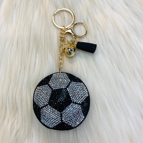 Gameday Crystal Sport Keychains - Soccer