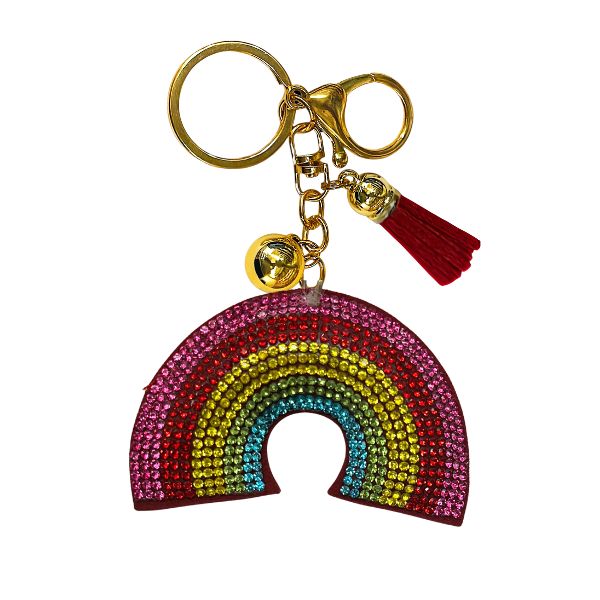 Rainbow Crystal Bling Keychains