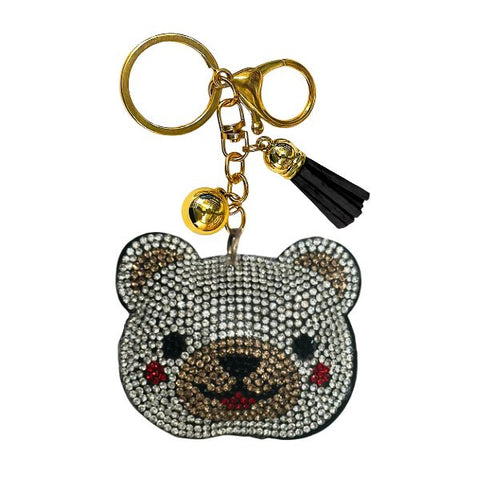 Bear Crystal Bling Keychains