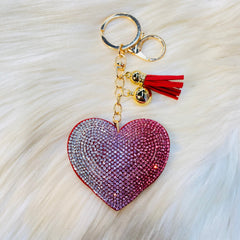 Crystal Heart Keychains